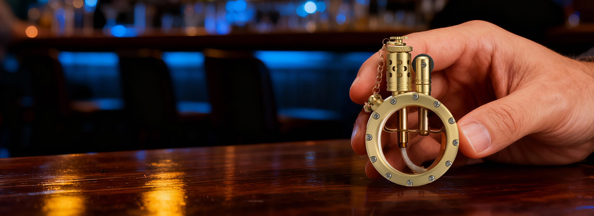 Round - Zakhorloge Aansteker - Messing Afwerking