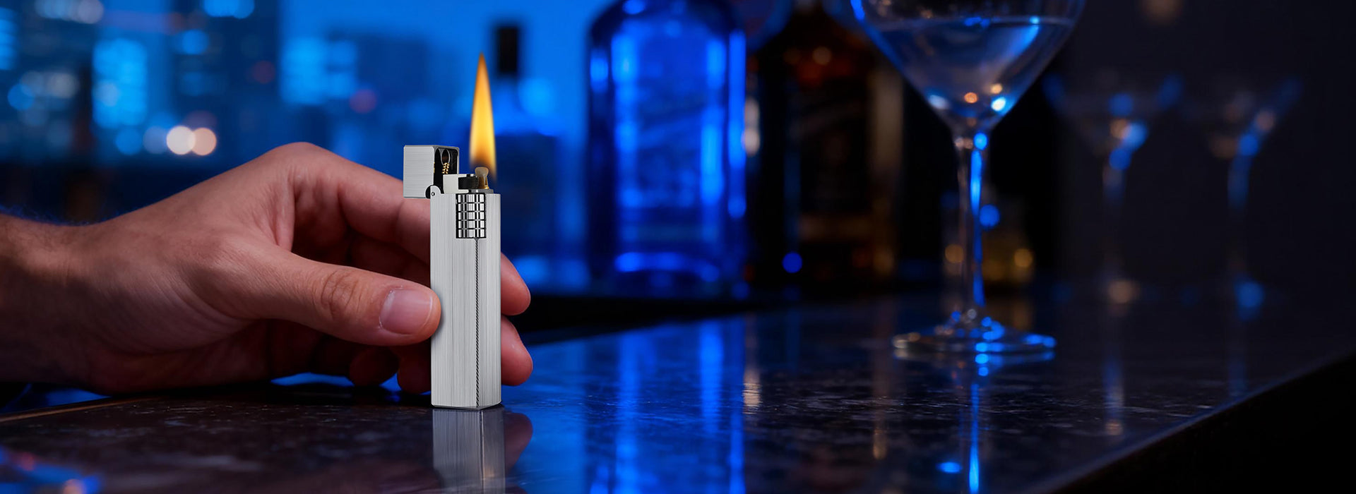 Rectangular Lighter - Glossy - Silver