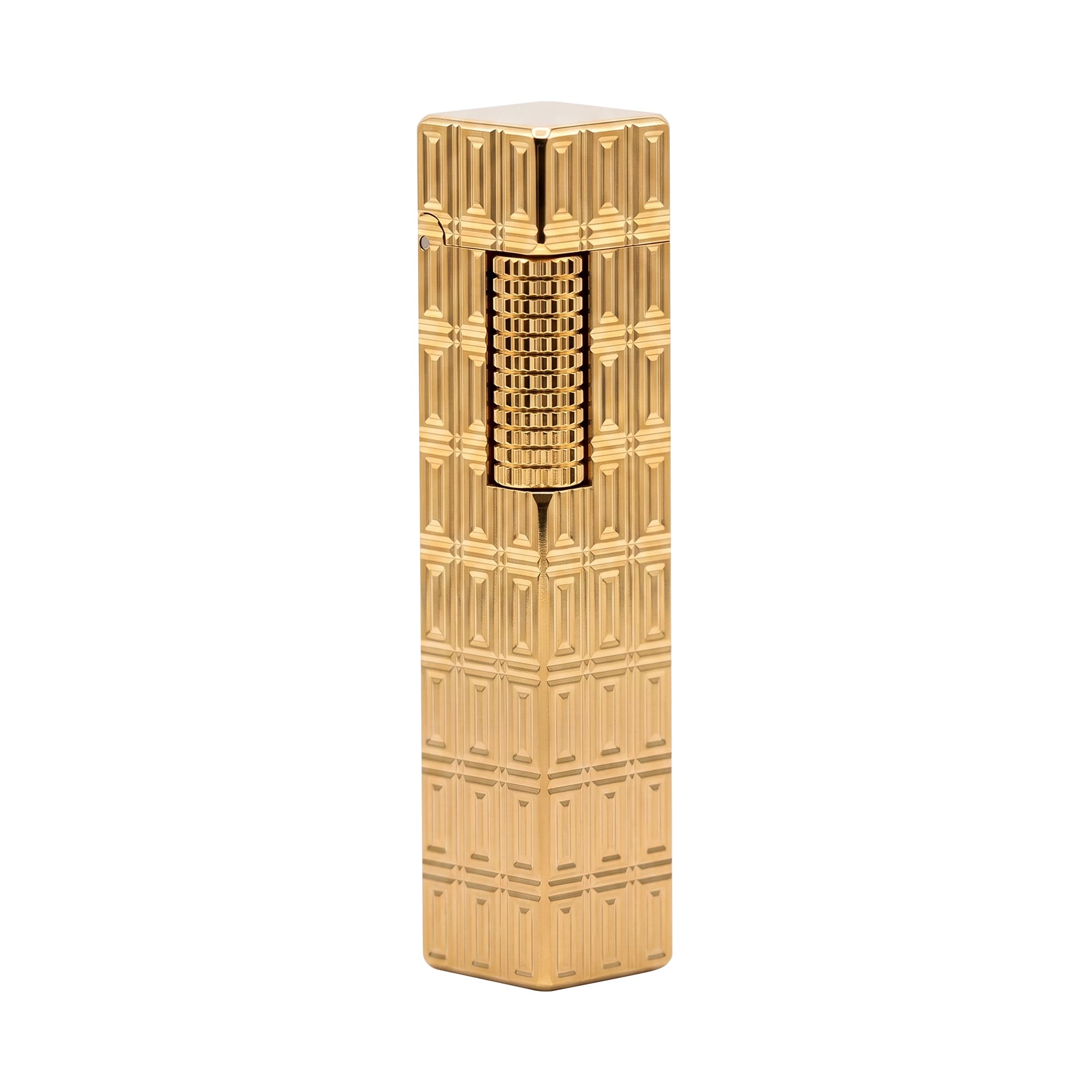 Brass EDC Side slip refillable fluid lighter Rectangular Geometric ...
