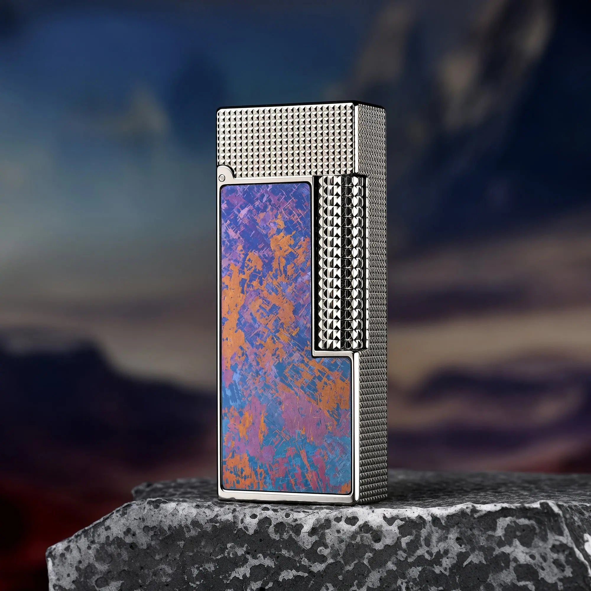 Solid Brass Narrow Soft Flame Fluid Lighter, Premium EDC Gift for