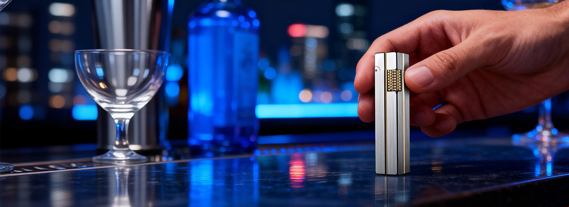 Rectangular Lighter –  Star Shine