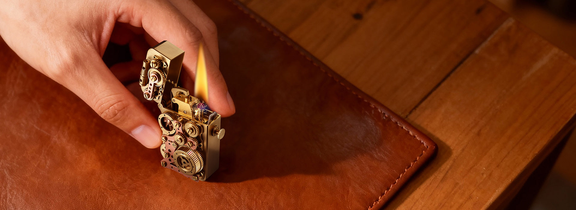 Steampunk Lighter - Gear Linkage