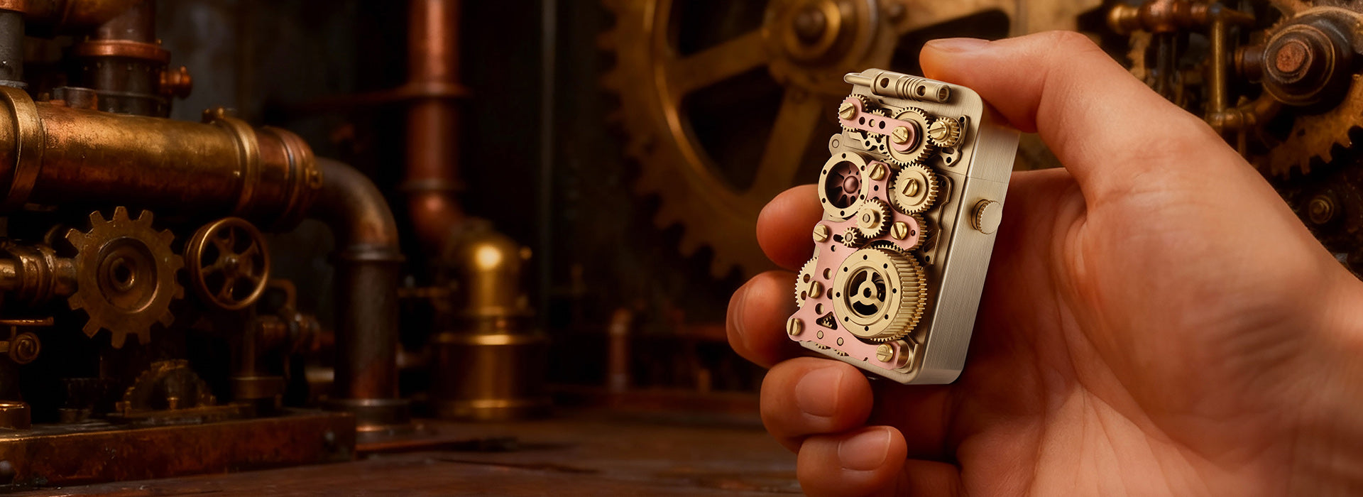 Steampunk Lighter - Gear Linkage