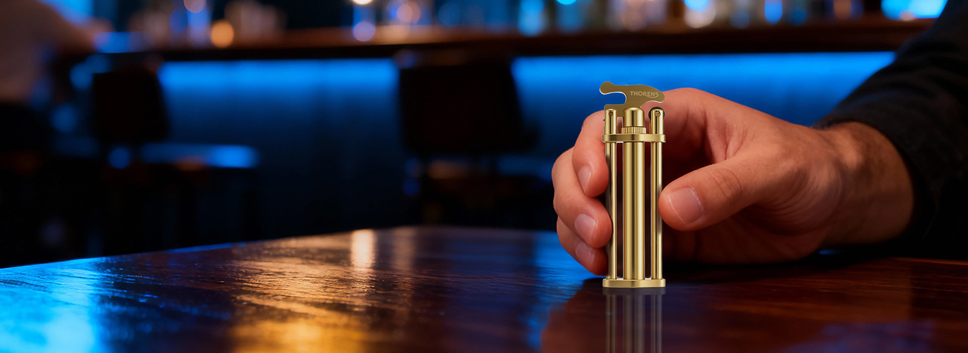 Three-Section Stick Lighter - Brass Finish