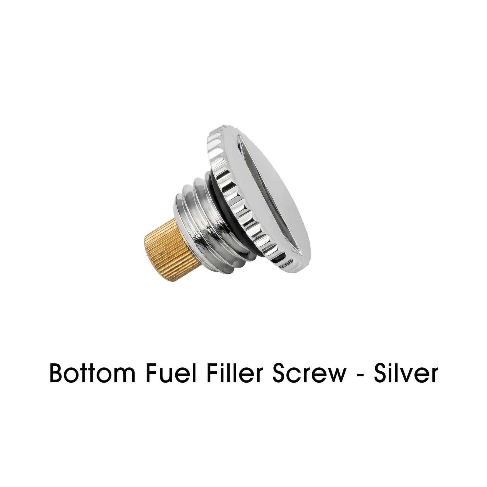THORENS Single Claw Lighter Replacement Parts silver bottom fuel filler screw with precision-engineered threads and tactile knurled grip.