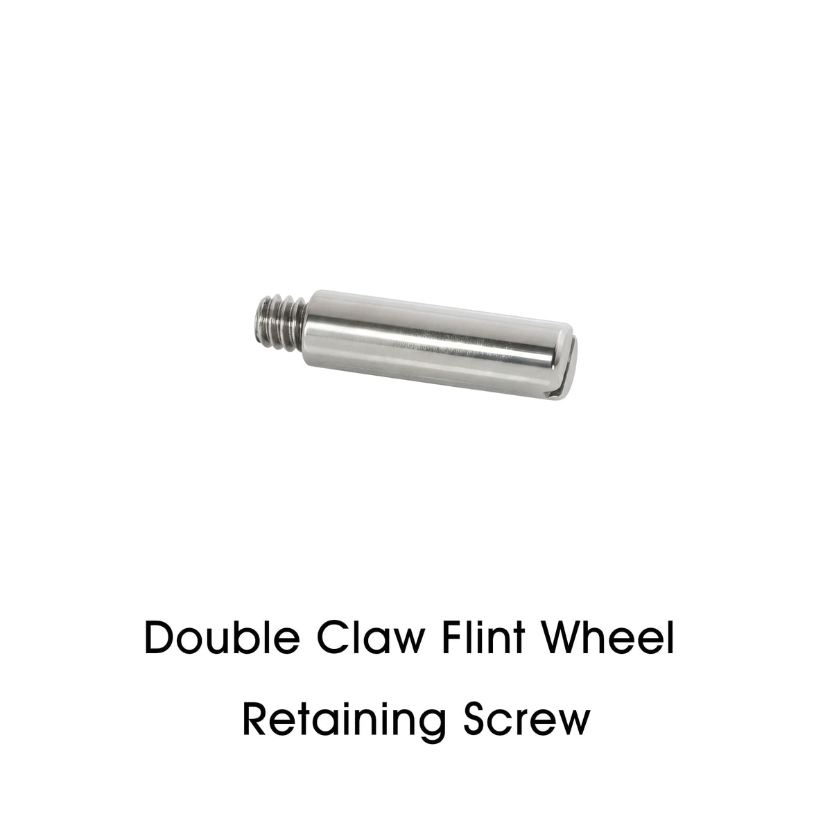 THORENS Double Claw Lighter Replacement Parts, a precision-engineered stainless steel flint wheel retaining screw for mechanical lighters.