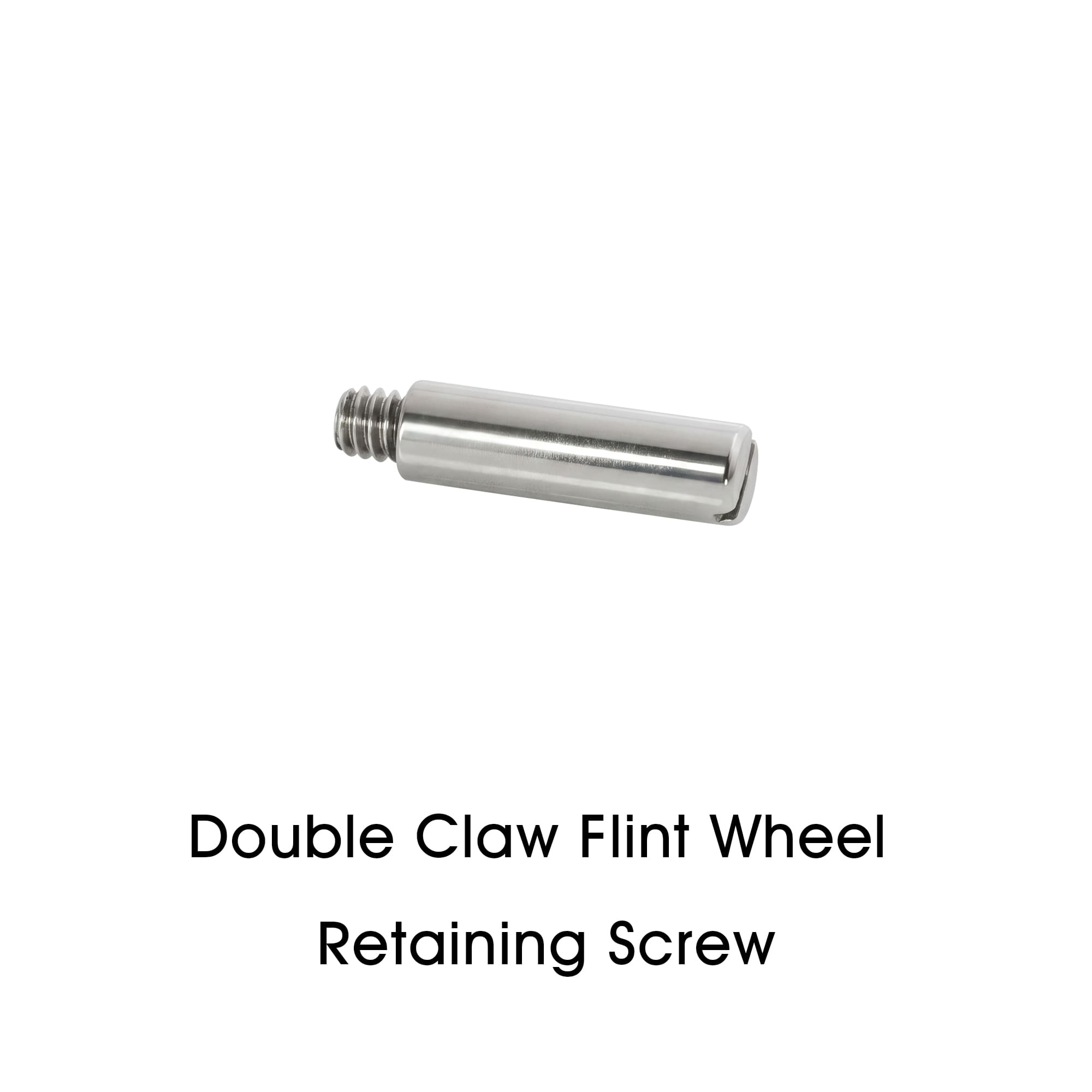 THORENS Double Claw Lighter Replacement Parts, a precision-engineered stainless steel flint wheel retaining screw for mechanical lighters.